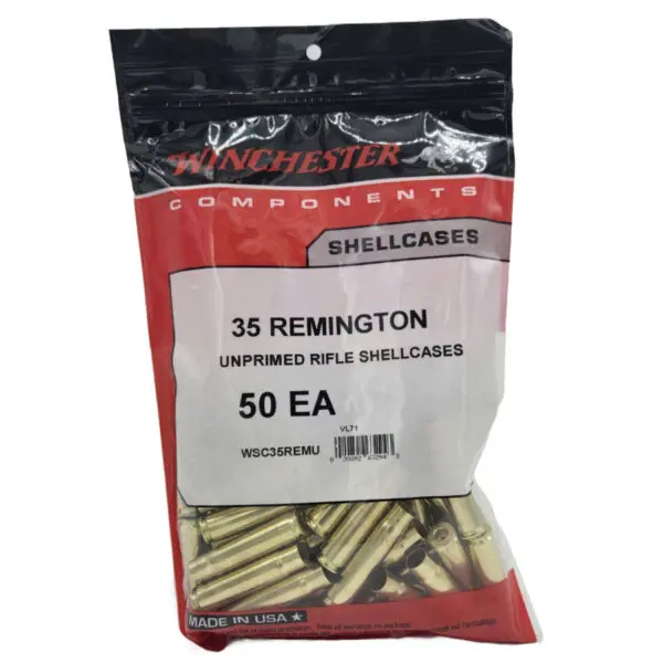 Winchester 35 Remington Brass - 50 Ct bag