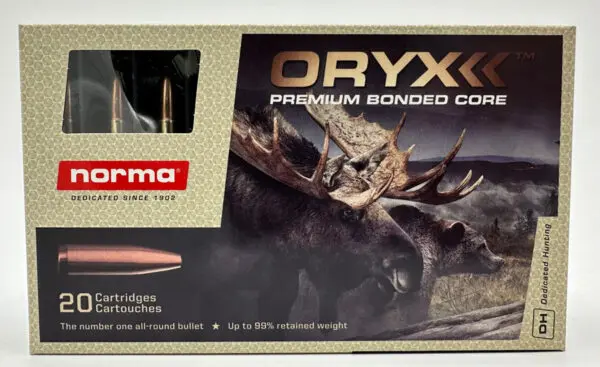 Norma 7.5x55mm Swiss 180gr Oryx - Premium Bonded Core - 20 Round Box