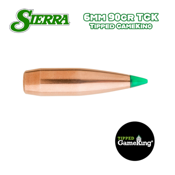 Sierra 6mm (.243") 90gr Tipped GameKing (TGK) Bullets - 250ct