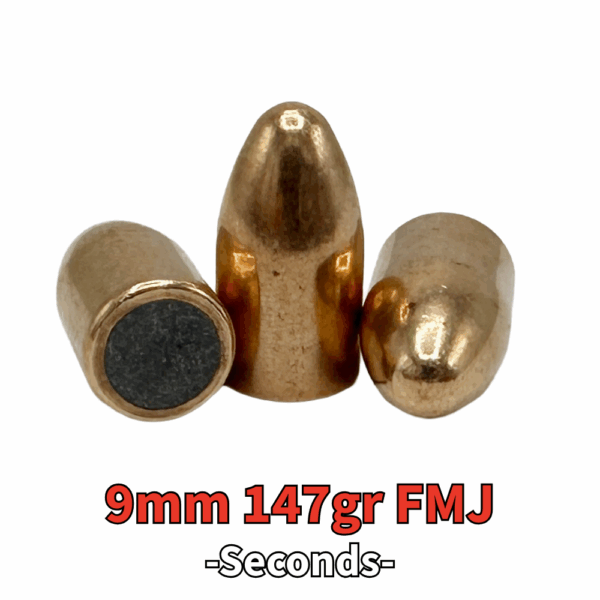 Factory Seconds 9mm (.355″) 147gr FMJ Bullets — 250ct