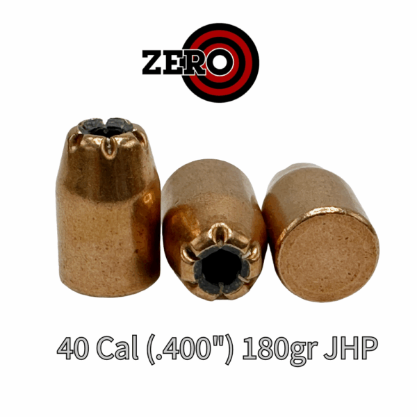 Zero 40 Cal (.400") 180gr JHP - 250 ct