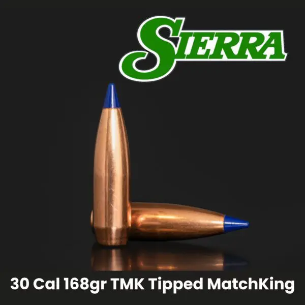 Sierra 30 Cal (.308") 168gr HPBT Tipped MatchKing (TMK) Bullets