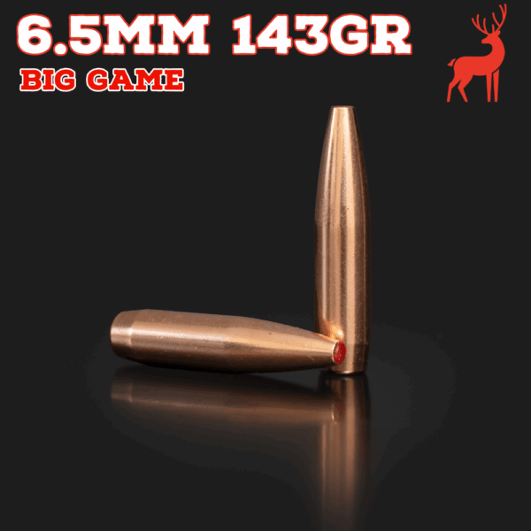 6.5mm (.264") 143gr Bullets - Big Game (seconds) - 250 ct
