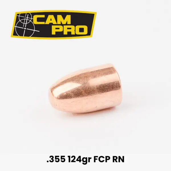 CAMPRO 9mm (.355") 124gr Copper Plated Round Nose Bullets - 1,000ct