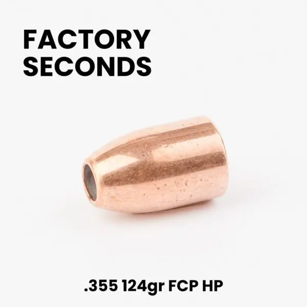 FACTORY SECONDS 9mm (.355") 124gr Full Copper Plated Hollow Point Bullets- 1,000ct