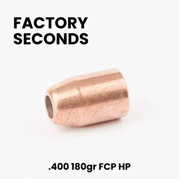 FACTORY SECONDS 10mm / .40 Cal (.400") 180gr Full Copper Plated Hollow Point Bullets- 1,000ct