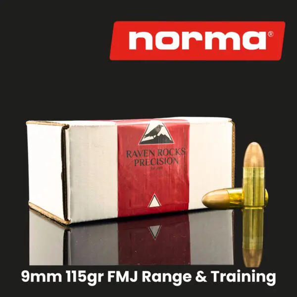 Norma 9mm 115gr FMJ Range & Training - 500 round Bulk Box