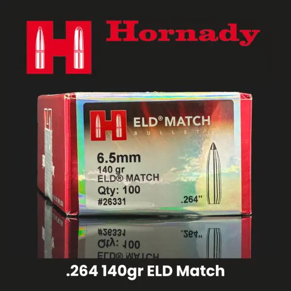Hornady 6.5mm (.264″) 140gr ELD Match Bullets - 100 ct Box