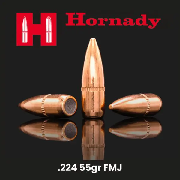Hornady 22 Cal (.224") 55gr FMJ - 500ct