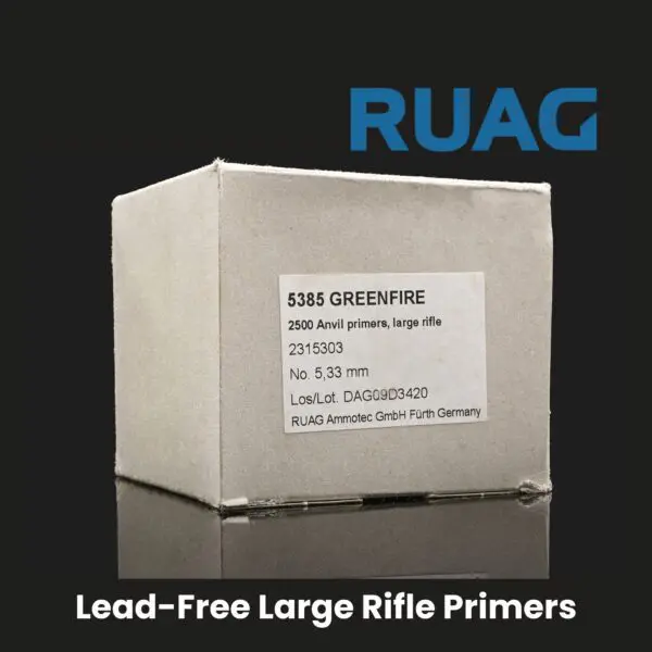 RUAG Lead-Free Large Rifle Primers - 2500ct (Free Shipping & HAZMAT)