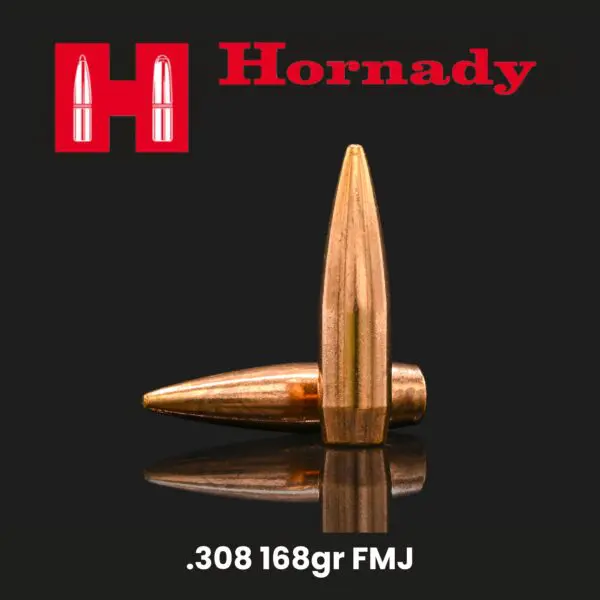 Hornady 30 Cal (.308") 168gr FMJ - 250 ct