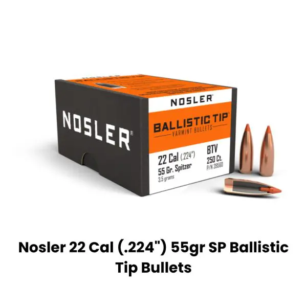 Nosler 22 Cal (.224″) 55gr SP Ballistic Tip
