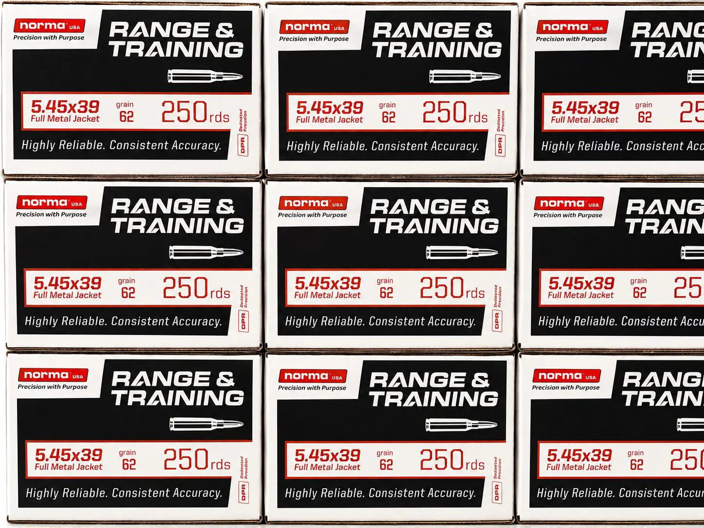 Norma Range & Training 5.45x39 62gr FMJ Ammunition