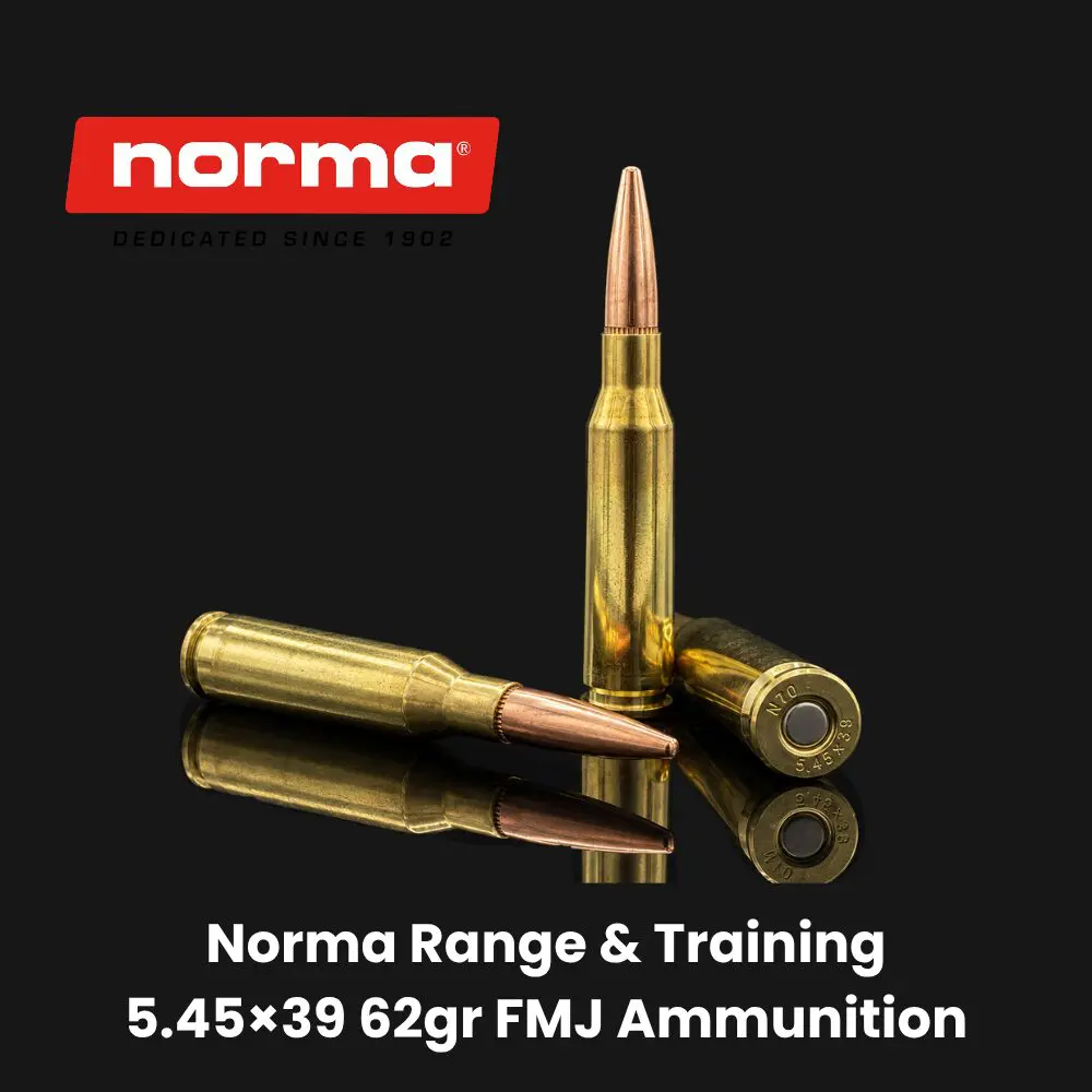 Norma Range & Training 5.45x39 62gr FMJ Ammunition