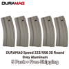 Duramag Speed .223/5.56 30 Round Grey Aluminum Rifle Magazine (5-pack)