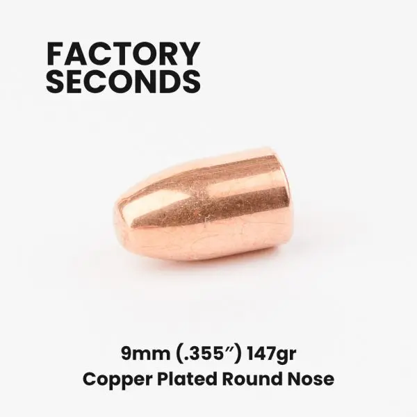 Factory Seconds 9mm (.355") 147gr FCP RN
