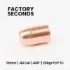 FACTORY SECONDS 10mm / .40 Cal (.400") 200gr Full Copper Plated Truncated Cone Bullets