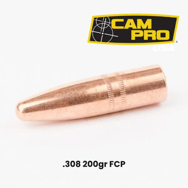 Campro 30 Cal (.308") 200gr FCP Pointed Bullet with Double Cannelure