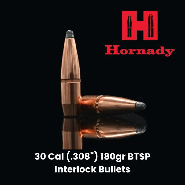 Hornady 30 Cal (.308") 180gr BTSP InterLock Bullets