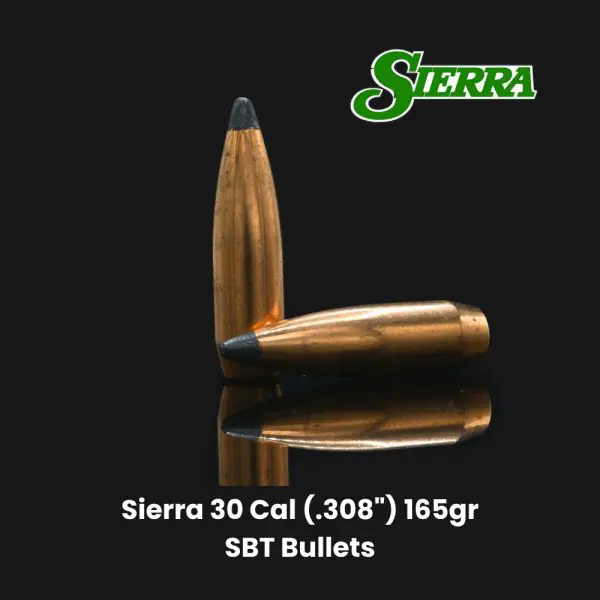 Sierra 30 Cal (.308") 165gr SBT GameKing Bullets