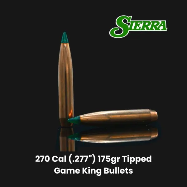 Sierra 270 Cal (.277") 175gr Tipped GameKing Bullets