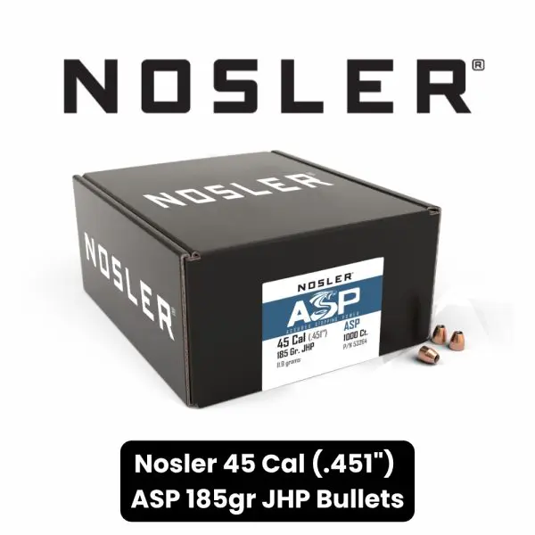 Nosler ASP 45 Cal (.451") 185gr JHP