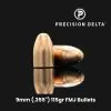 Precision Delta 9mm (.355") 115gr FMJ Bullets