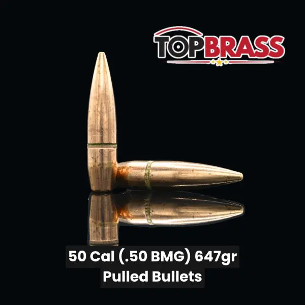 Top Brass 50 Cal (.50 BMG) 647gr Pulled Bullets