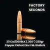 Factory Seconds 30 Cal/300BLK (.308") 220gr Copper Plated Zinc FMJ Bullets