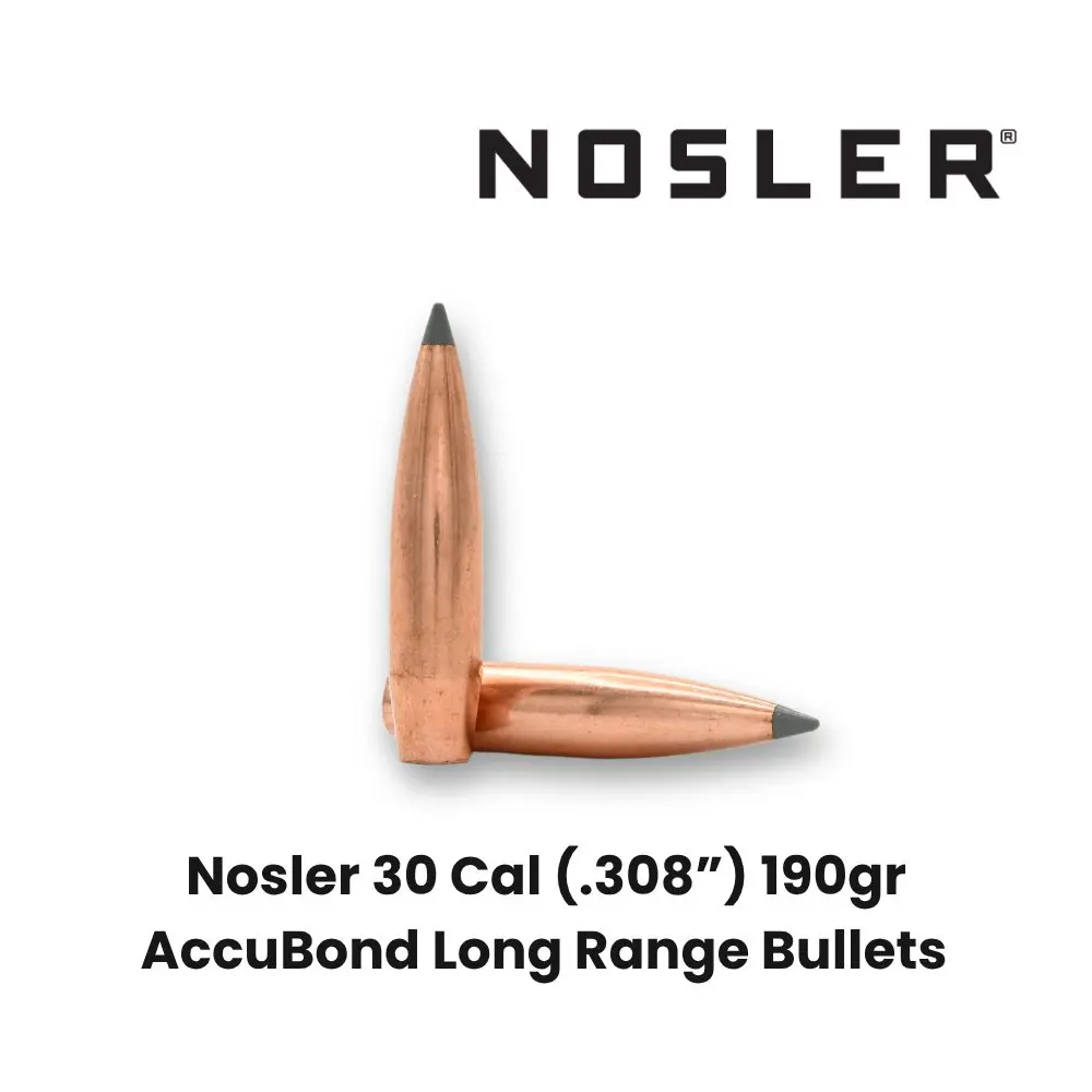 Nosler 30 Cal (.308") 190gr AccuBond Long Range Bullets