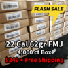 Armscor 22 Cal (.224) 62gr FMJ-BT w/ Cannelure Bullets - BRAND NEW