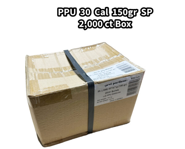 PPU 30 Cal (.308) 150gr SP Bullets - 2,000 ct - Bulk Box Deal