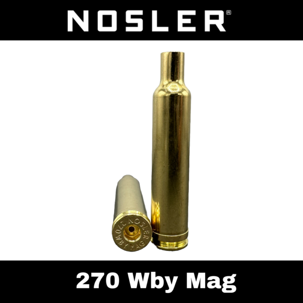 Nosler 270 Weatherby Mag Brass - 50 ct