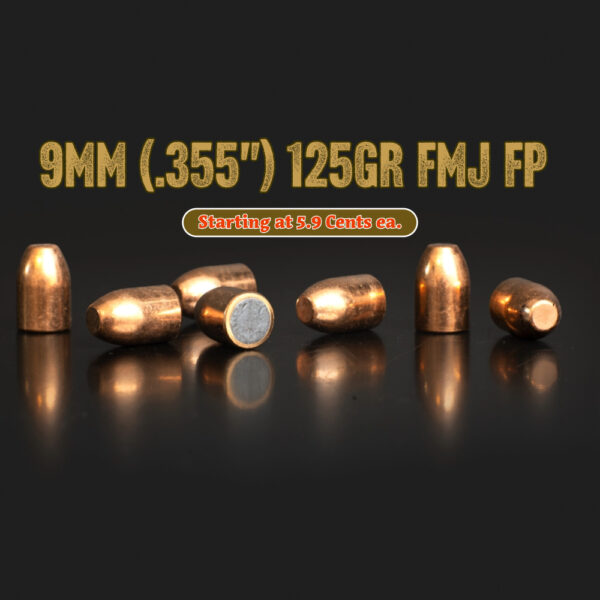 Sig Sauer 9mm (.355") 125gr FMJ FP Bullets