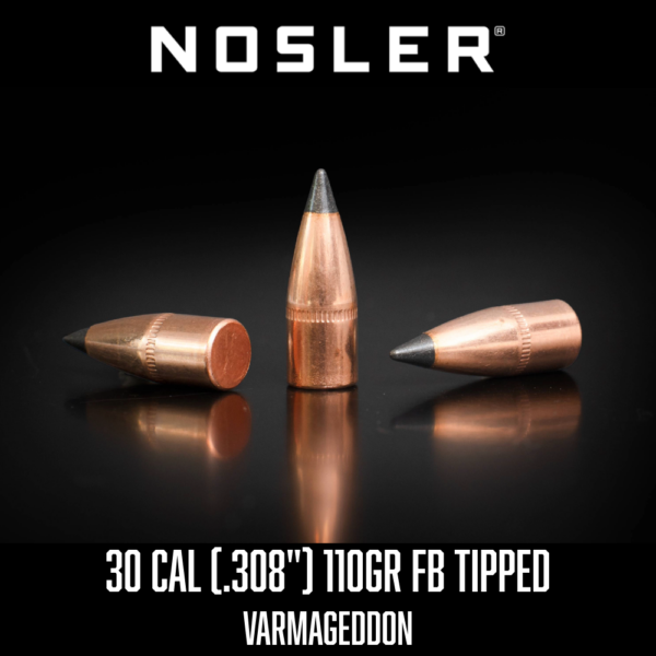 Nosler 30 Cal (.308") 110gr TB Tipped Varmageddon