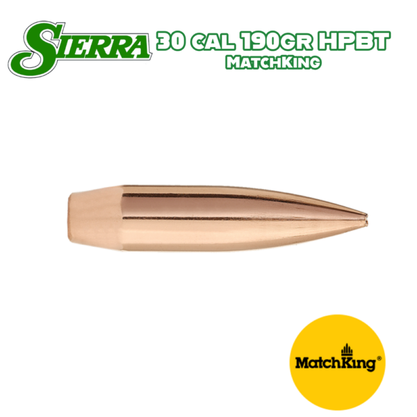 Sierra 30 Cal (.308) 190gr HPBT MatchKing Bullets