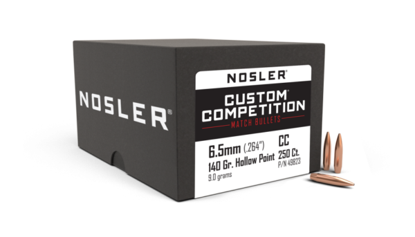 Nosler 6.5mm (.264") 140gr Custom Competition HPBT Bullets - 250 ct Box