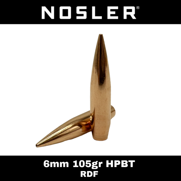Nosler 6mm (.243") 105gr RDF HPBT Bullets - 250 ct