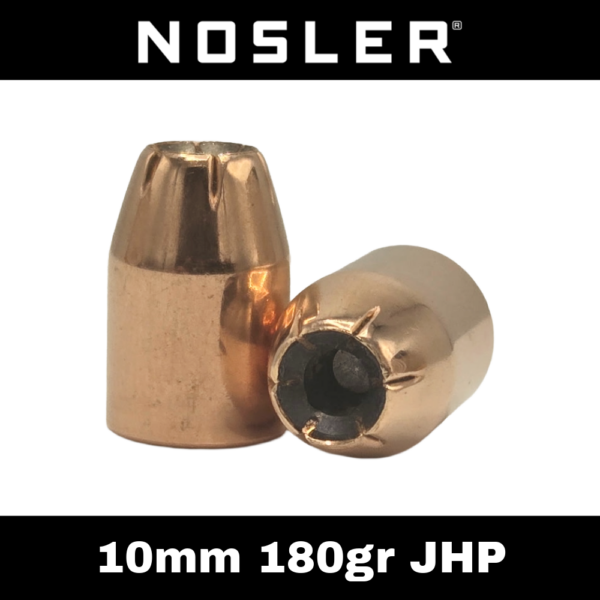 Nosler 10mm Auto (.400") 180gr JHP Bullets