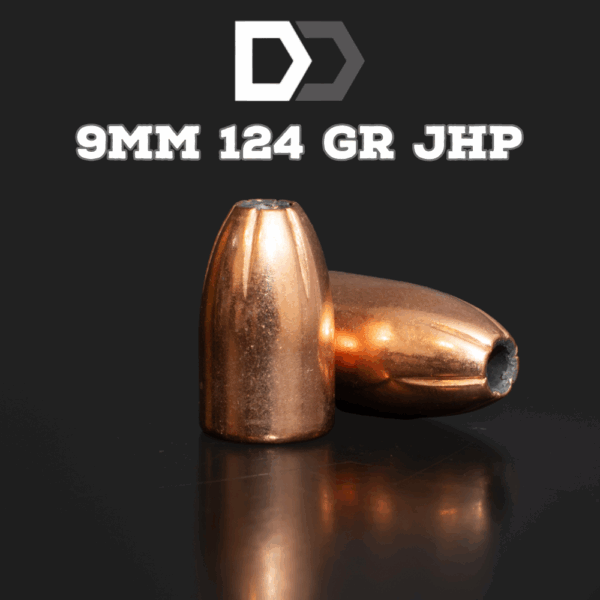 DKC New 9mm 124gr (.355") JHP Bullets