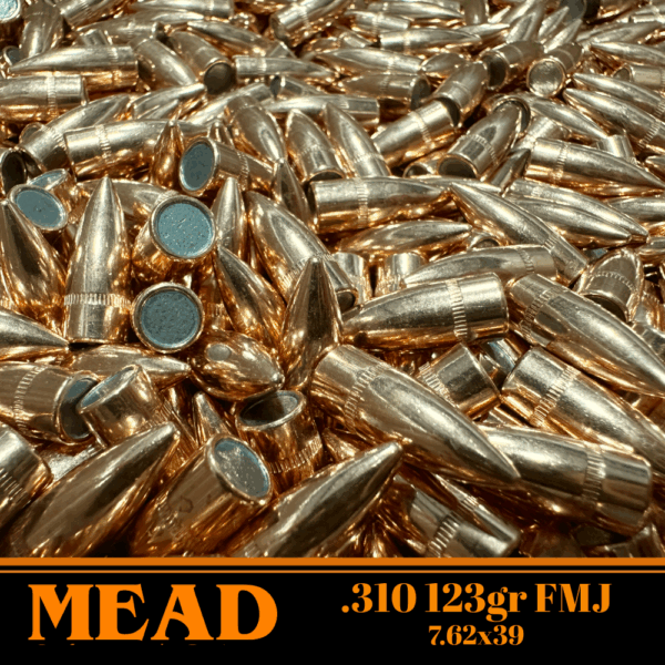 Mead .310" 123gr FMJ (7.62x39) Bullets - 250 ct - Image 2