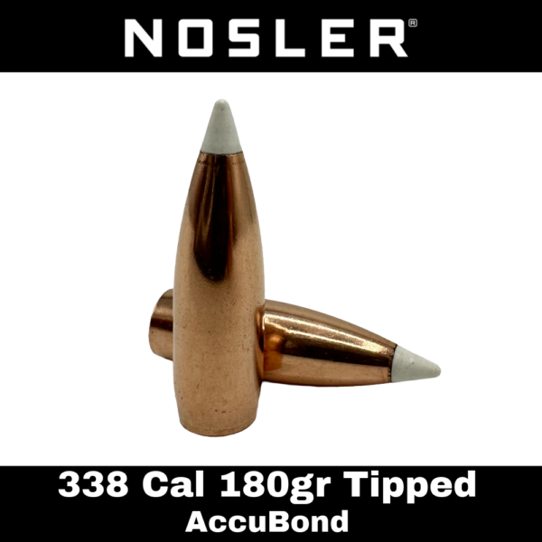 Nosler 338 Cal (.338") 180gr AccuBond