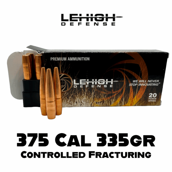 Lehigh Defense 375 Cal (.375") 335gr Controlled Fracturing Bullets - 20 ct Box