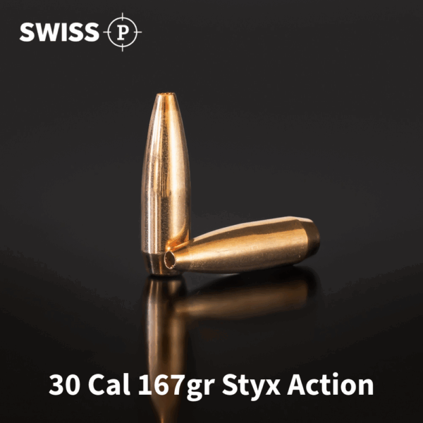 Swiss P Defense 30 Cal (.308) 167gr Styx Action Bullets - 250 ct