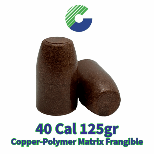 Cesaroni 40 Cal 125gr FN Lead-Free Frangible Bullets - 250 ct