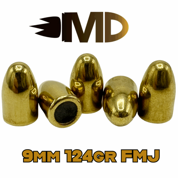 MEDEF 9mm (.355") 124gr FMJ Bullets