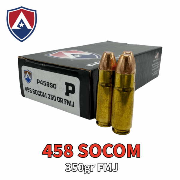 Atlanta Arms 458 SOCOM 350gr FMJ Ammo - 20 ct Box