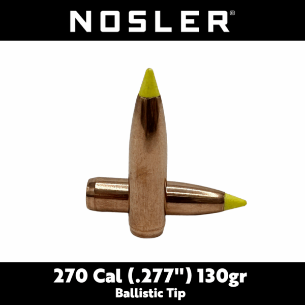 Nosler 270 Cal (.277") 130gr Ballistic Tip