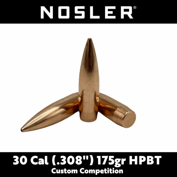 Nosler 30 Cal (.308") 175gr HPBT Custom Competition Bullets