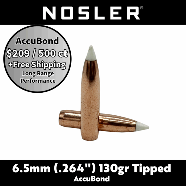 Nosler 6.5mm (.264") 130gr AccuBond